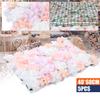 5PcsFlower Wall Panel Artificial Flower Wall Flower Wall Backdrop Artificial Flower Backdrop Artificial Party Wedding Decor Rose Romantic Flowers Panel Light Pink view 4