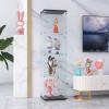 Glass Display Cabinet with Doors 4 Shelves Display Cabinet with Handles,Locks & Anti-tipping Device Glass Curio Cabinet Bookshelf for Display Collections Floor Standing Bookshelf for Living Room view 1