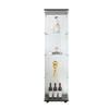 Glass Display Cabinet with Doors 4 Shelves Display Cabinet with Handles,Locks & Anti-tipping Device Glass Curio Cabinet Bookshelf for Display Collections Floor Standing Bookshelf for Living Room view 3