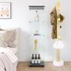 Glass Display Cabinet with Doors 4 Shelves Display Cabinet with Handles,Locks & Anti-tipping Device Glass Curio Cabinet Bookshelf for Display Collections Floor Standing Bookshelf for Living Room view 4