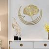 3-Pack Ginkgo Leaf Sculpture Metal Wall Mounted Leaves Shape Ornament for Home Office Living Room Decorations - Style A view 4