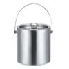 1.3/1.6L Double-layer Stainless Steel Ice Bucket Wine Beer Ice Cube Container with Ice Tong Clip for Picnics Bar Party Supplies 1set (Color : 1.6L Bucket) view 1