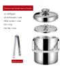 1.3/1.6L Double-layer Stainless Steel Ice Bucket Wine Beer Ice Cube Container with Ice Tong Clip for Picnics Bar Party Supplies 1set (Color : 1.6L Bucket) view 3