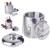 1.3/1.6L Double-layer Stainless Steel Ice Bucket Wine Beer Ice Cube Container with Ice Tong Clip for Picnics Bar Party Supplies 1set (Color : 1.6L Bucket) view 4