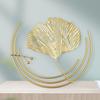 3pcs Ginkgo Leaf Sculpture Metal Wall Mounted Leaves Shape Ornament for Home Office Living Room Decorations - A view 4