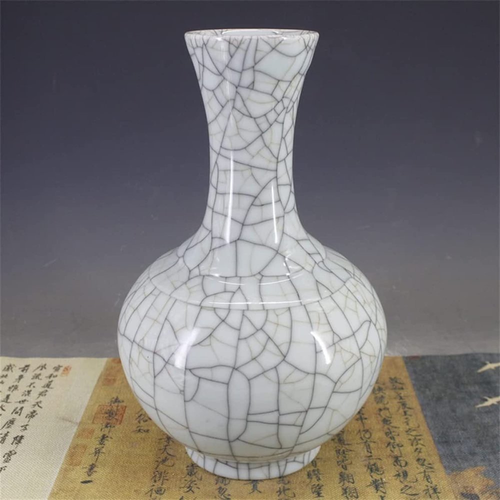 YQBUER Chinese Style Decorative Vases Art Home Decoration Classic Ceramic Vases Chinese Retro Gold Wire High Antique Porcelain Ornaments