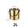 304 2L/3L Stainless Steel Ice Bucket Portable Double Wall Insulated with Lid Hotel wine Champagne whiskey Beverage beer tool 1pcs (Color : Black) view 2