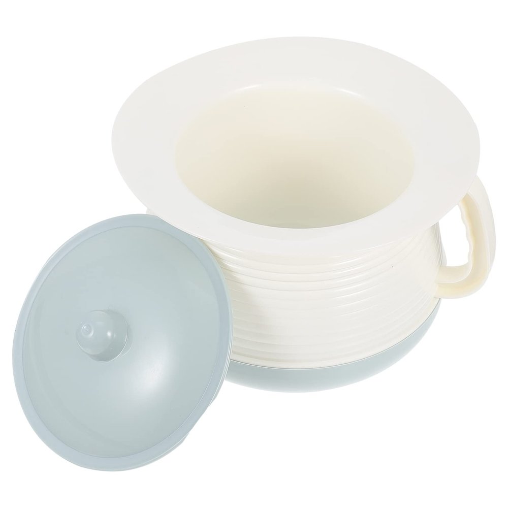 Zerodeko 1 Set Spittoon Urinal with Lid Portable Potty for Camping Urine Chamber Pot Unisex Potty Urinal Women Urinal Pot Bedside Pee Pot Unisex Urinal Cars for Pingpong Enamel Pp Toddler