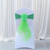 Pack of100 Flower Chair Belt Spandex Stretch Chair Sashes Organza Ribbon Floral for Wedding Party Birthday Party Dance Party Celebration Chair Decoration Green view 1