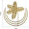 3-Pack Ginkgo Leaf Sculpture Metal Wall Mounted Leaves Shape Ornament for Home Office Living Room Decorations - Style B view 2