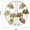 3-Pack Ginkgo Leaf Sculpture Metal Wall Mounted Leaves Shape Ornament for Home Office Living Room Decorations - Style B view 3