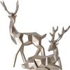 1 Pair Deer Statue Deer Figurines Animals Reindeer Sculpture Deer Ornament for Christmas TV Stand Bookshelf Decor view 1