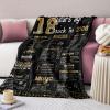 18th Birthday Decorations for Girls Boys Happy Birthday Gifts for 18 Year Old Girls Boys Teen Girls Gifts Ideas for Daughter Sons Sister Bestie Soft Throw Blanket Back in 2008-60x50 Inch - Gold view 2