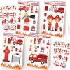 BQK 24pcs Firetruck Goodie Bags Fire Truck Birthday Party Supplies Firefighter Party Supplies Firetruck Birthday Decorations view 1