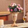 ZLIVASES Elegant Large Flower Vases Table Centerpiece for Kitchen Dining Living Room Home Decor, European RetroTall Big Resin Flowers Chinese Vases for Bedroom Decorations, White 10.23in 5.9in view 3