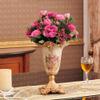 ZLIVASES Elegant Large Flower Vases Table Centerpiece for Kitchen Dining Living Room Home Decor, European RetroTall Big Resin Flowers Chinese Vases for Bedroom Decorations, White 10.23in 5.9in view 4