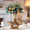 Elegant Large Flower Vases Table Centerpiece for Kitchen Dining Living Room Home Decor, European RetroTall Big Resin Flowers Chinese Vases for Bedroom Decorations, White 13.78in 13in view 2