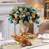 Elegant Large Flower Vases Table Centerpiece for Kitchen Dining Living Room Home Decor, European RetroTall Big Resin Flowers Chinese Vases for Bedroom Decorations, Holiday Gift White 12.6in 11.81in view 2