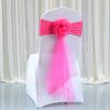 Pack of 50 Flower Chair Belt Spandex Stretch Chair Sashes Organza Ribbon Floral for Wedding Party Birthday Party Dance Party Celebration Chair Decoration Rose view 1