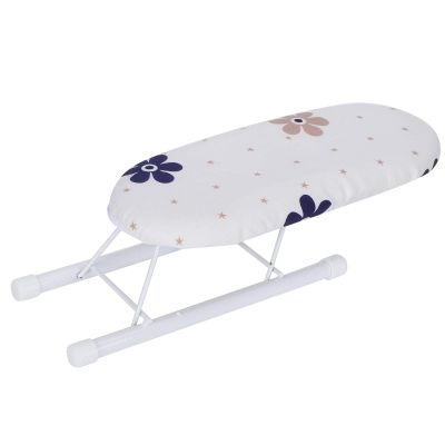 Jerliflyer Desktop Ironing Board, Portable Mini Small Ironing Board Thickened with Folding Legs, Suitable for Home Travelling (Flowers Tightly grouped)