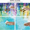 Flower Round Table Cloth, Abstract Ivy Romantic and Landscape Spring Floral Artwork Nature Theme, Elastic edge, Suitable for dining tables, self-service parties and camping, Fit for 24" table, Purple view 3