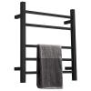 APUM Electric Towel Radiator Low Consumption Electric Towel Radiator with 5 Rectangular Bars Electric Wall-Mounted Towel Dryer Stainless Steel Towel Warmer (Plug in) view 1