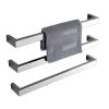 APUM Towel Warmer IP56 Electric Wall Mounted Towel Warmer Rail Heated Rack 304 Stainless Steel Fashion Square Heated Towel Rack (Silver) view 3