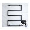APUM Timing Function Bow Shape Electric Bathroom Towel Warmer 304 Stainless Steel Shower Room Heated Towel Warmer (Black Plug) view 1
