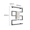 APUM Timing Function Bow Shape Electric Bathroom Towel Warmer 304 Stainless Steel Shower Room Heated Towel Warmer (Black Plug) view 2