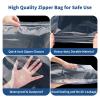 Xsourcer Zipper Storage Bags, Pack of 12, 5 Gallon Reclosable Food Storage Bag, Great Storage for Food, Clothing, Office Supplies & Travel Essential, 2 Mil Thick, Size 18"x 24" view 3