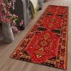 GRAPKS Long Carpet Runners with Non Slip Backing, Classic Narrow Runner Rug Entryway Stairs Hall Corridor Floor Mat Wide 60cm/70cm/80cm/100cm Retro Red (Size : 2.3 ft x 14.8 ft) view 3
