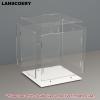 LANSCOERY Acrylic Display Case, Assemble Showcase Display Box for Collectibles, with Dustproof & Seamless Display Design, 11x11x11inch White Base view 4