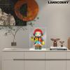 LANSCOERY Acrylic Display Case, 8x8x10 in, Upgraded Thickened UV-Resistant Showcase, 98% Clarity Dustproof Box with Glossy White Base for Action Figures, LEGO & Models, Includes Scraper & LED Light view 2