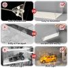 LANSCOERY Acrylic Display Case, 8x8x10 in, Upgraded Thickened UV-Resistant Showcase, 98% Clarity Dustproof Box with Glossy White Base for Action Figures, LEGO & Models, Includes Scraper & LED Light view 4