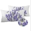 Outdoor Throw Pillow Cases Purple Lavender Dragonfly,Waterproof Pillow Cover Soft Pillow Protectors,Farm Watercolor Plant Blooming Flowers Durable Pillowcase for Sofa Couch Seaside Picnic RV Vacation view 1