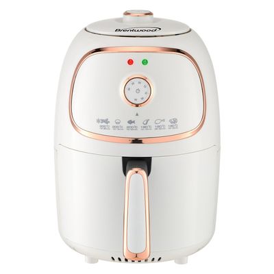 Brentwood AF-202W 2-Qt. 1,200-Watt Electric Air Fryer with Timer and Temperature Control (White)