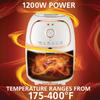 Brentwood AF-202W 2-Qt. 1,200-Watt Electric Air Fryer with Timer and Temperature Control (White) view 3