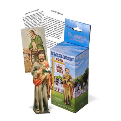 4" Hand Painted Saint Joseph The Worker Home Sellers Kit, 3-Count Value Pack
