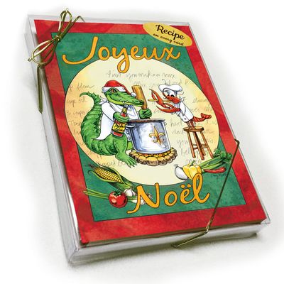 The ROUTH COLLECTION Louisiana Christmas Card with Recipe - Joyeux Noel Christmas