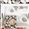 20-ct 6.5 Black Rose Floral Napkins for Decoupage - Decorative Paper for Mother's Day, Shabby Chic Dinner - Kate view 3