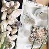 20-ct 6.5 Black Rose Floral Napkins for Decoupage - Decorative Paper for Mother's Day, Shabby Chic Dinner - Kate view 4