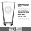 7.62 Design U.S. Marine Corps E-8 Master Sergeant Personalized 16 oz. Pint Glass view 4