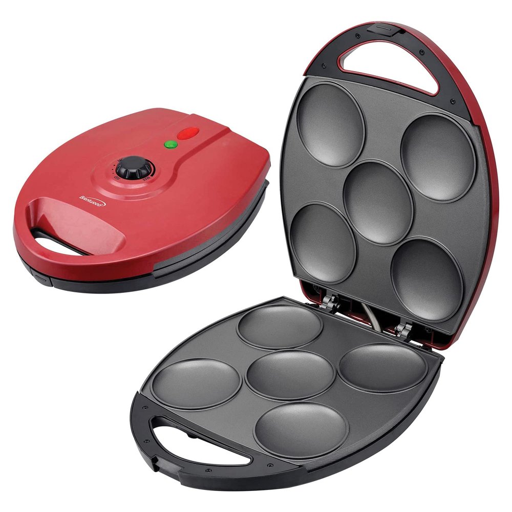 Brentwood AR-137R Electric arepa Maker, standard, Red