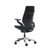 Steelcase Gesture Office Chair - Era Onyx Fabric, High Seat Height, Wrapped Back, Black on Black Frame with Polished Aluminum Base, Lumbar Support, and Hard Floor Casters view 4