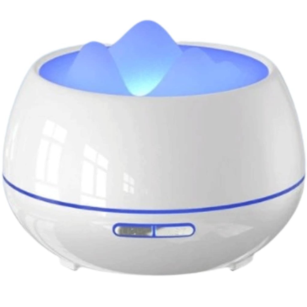 Habiba Humidifier Iceberg Shape Essential Oil DiffuserSmart Timing 500ml Humidifier with Remote Control3 Holes Out of Fog7-Color Night Light Silent