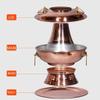 MNSSRN Old Beijing Mandarin Duck Shabu-Shabu Pot, Thickened Hot Pot Charcoal Pot Copper Stove Family Dinner Outdoor Picnic Charcoal Stove,36cm view 4