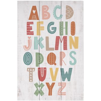 Alphabet (ABC's) Rustic, Wooden Nursery Dcor 16 x 10.75 inches - Rustic Pallets Collection by Simply Said RUS1420