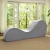 Avana Sleek Chaise Lounge for Yoga - Made in The USA - Great for Stretching, Relaxation, Exercise & More, 60D x 18W x 26H Inch, Light Grey view 1