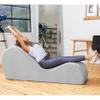 Avana Sleek Chaise Lounge for Yoga - Made in The USA - Great for Stretching, Relaxation, Exercise & More, 60D x 18W x 26H Inch, Light Grey view 2