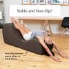 Avana Sleek Chaise Lounge for Yoga - Made in The USA - Great for Stretching, Relaxation, Exercise & More, 60D x 18W x 26H Inch, Light Grey view 3